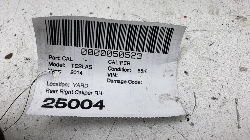 2012-2020 Tesla Model S MS Rear Passenger Side Caliper w/ Brake Hose Line Right