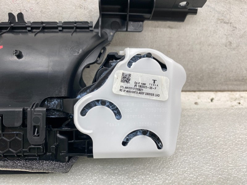 108332000F ⭕ 17-23 Model 3 Y Left Side Dashboard Heater A/C Air Vent Dash Duct 1083320-00-F