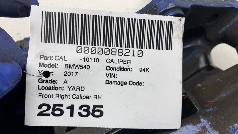 ⭕ 2017-2020 BMW 540i Front Right Side Caliper w/ Brake Hose Line OEM 6