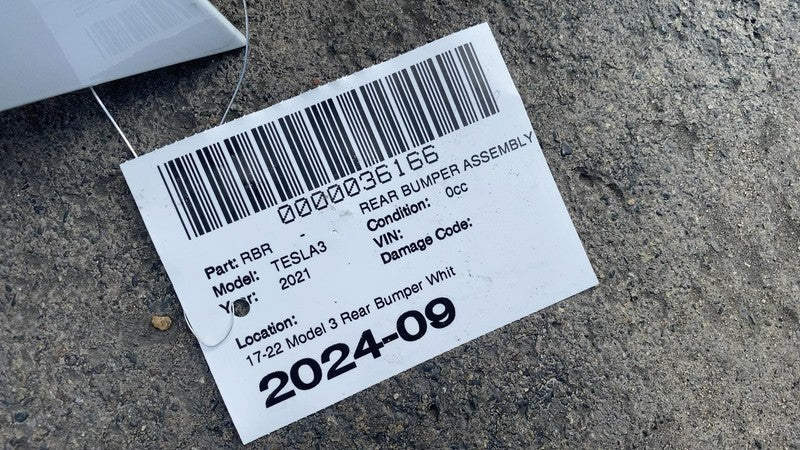 ⭕ 2017-2022 Tesla Model 3 M3 Rear Bumper Cover Multi-Coat Pearl White 