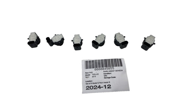 ⭕ 12-20 Model S X Set of 6 Bumper Parking Assist Sensor Silver PMSS 1048473-02-A