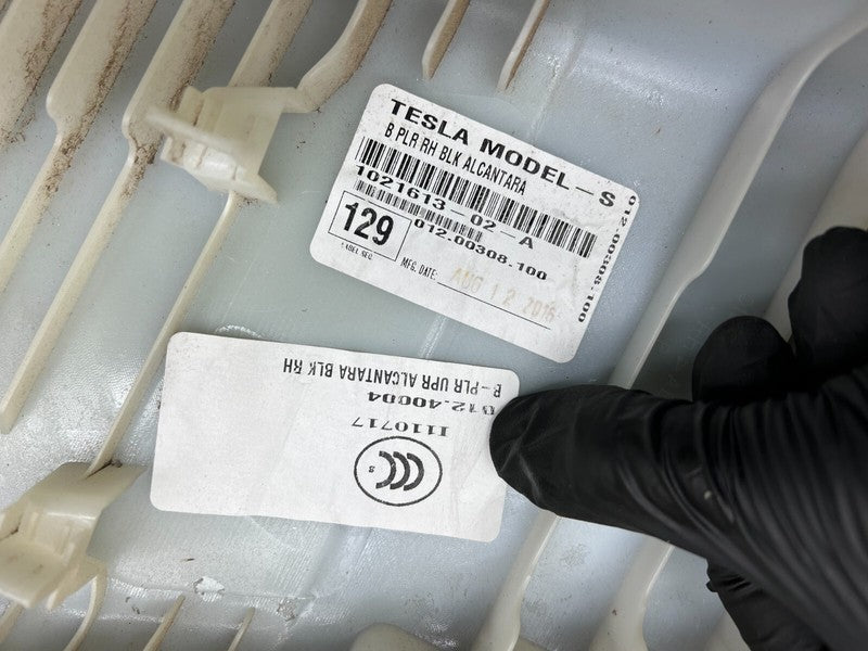 ⭕12-20 Model S Front Right 1st Row Seat Belt w/ B-Pillar Upper Trim 10