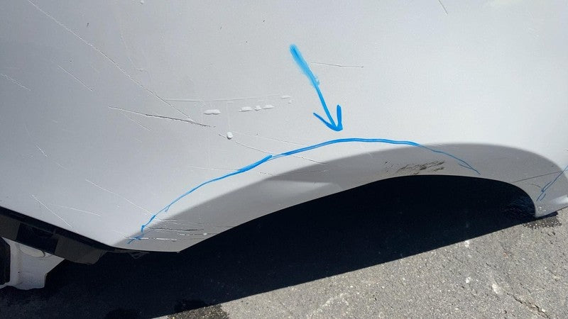 ⭕ 21-23 Tesla Model 3 Rear Right Quarter Panel Structural Frame Cut White PPSW