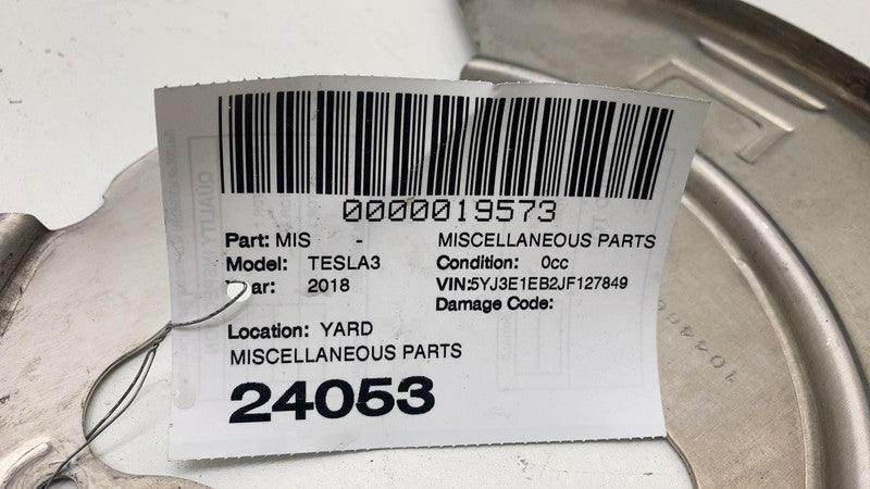 1044665 C ⭕ 2017-2023 Tesla Model 3 Y Rear Side Brake Disc Protection Plate Left 1044665-C