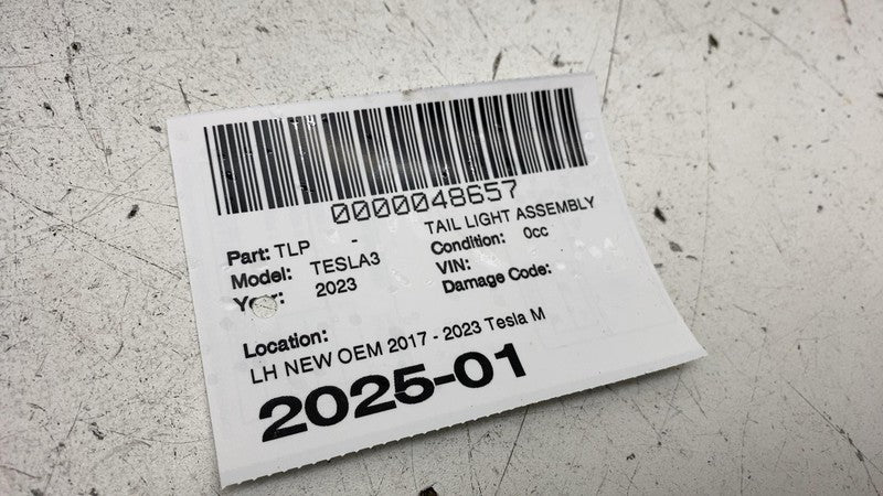 1077401 00 G ⭕ 2017-2023 Model 3 Rear Left Inner Taillight LED Tail Lamp 3-Pin 1077401-00-G