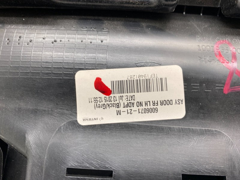 600607121M ⭕ 2012-2020 Model S Front Driver Side Interior Door Trim Panel Left 6006071-21-M