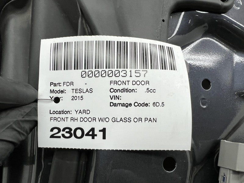 2012-2015 Tesla Model S MS Front Passenger Side Door Shell Panel Right Gray PMNG