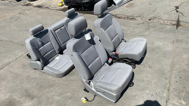 ⭕ 14-19 Chevrolet Silverado 1500 Set of 5 Front & Rear Cloth Seat AZ3 Heated OEM