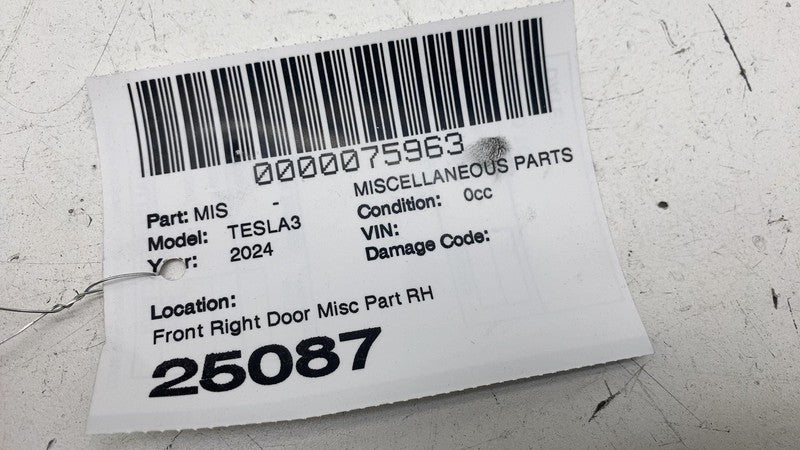 ⭕ 24-25 Tesla Model 3 Front Passenger Side Door Wiring Harness Cable W