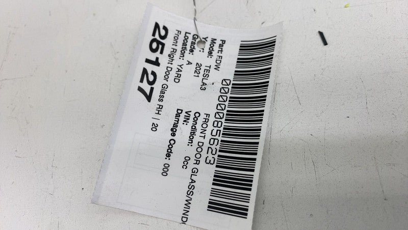 ⭕ 2021-2023 Tesla Model 3 Front Passenger Door Window Glass Right (Dou
