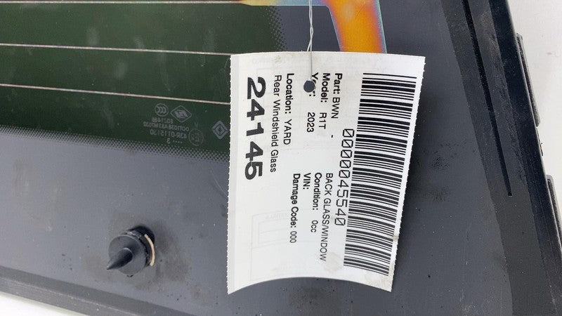 PT00000483L ⭕ 2022-2025 Rivian R1T Rear Windshield Windscreen Back Window Glass PT00000483-L