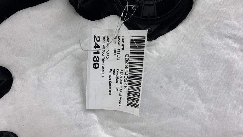 ⭕ 2021-2023 Tesla Model 3 Rear Driver Side Interior Door Panel Trim Ca
