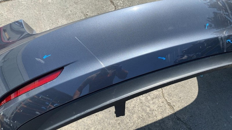 ⭕ 2023 Tesla Model 3 M3 Rear Bumper Cover Assy (No Park Sensor) Gray -