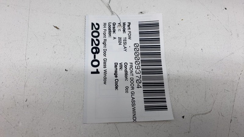 ⭕ 2024-2026 Tesla Model Y Front Passenger Door Window Glass Right RH D