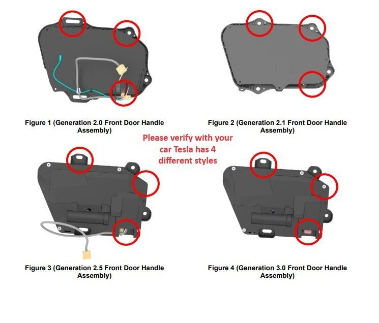 ⭕2016-2020 Tesla Model S MS Rear Passenger Side Exterior Door Handle O