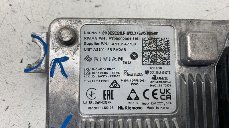 ⭕ 2022-2024 Rivian R1T R1S Front Bumper Cruise Control Radar Sensor PT