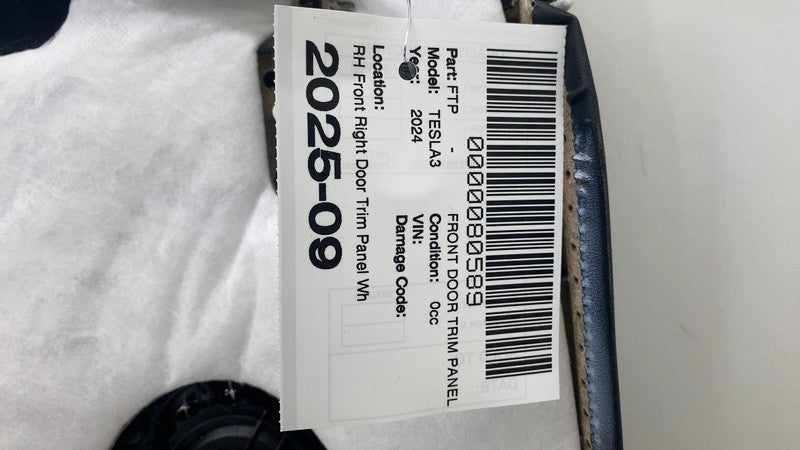 1776743-10-B ⭕ 24-25 Model 3 Front Passenger Highland Door Panel Trim Card Right 1776743-10-B