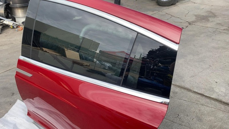 ⭕ 16-25 Tesla Model X Rear Left Falcon Door Shell Panel LH Red PPMR 10