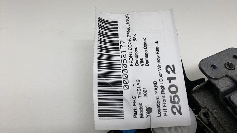 ⭕ 21-24 Model S Front Passenger Door Window Regulator & Motor Right 15