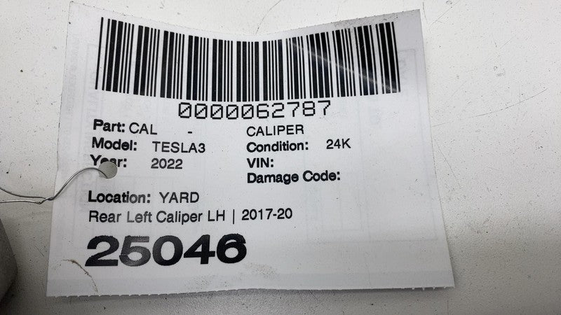 1044623-00-J ⭕ 2017-2025 Tesla Model 3 Rear Left Caliper w/ Brake Line Hose BASE 1044623-00-J