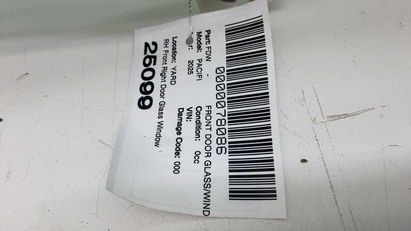 ⭕ 2017-2025 Chrysler Pacifica Front Passenger Side Door Window Glass Right RH
