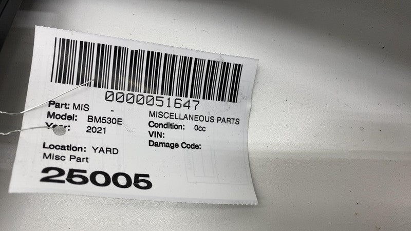 2018-2021 BMW 530e B46X Right Trunk Storage Compartment Support Bracke