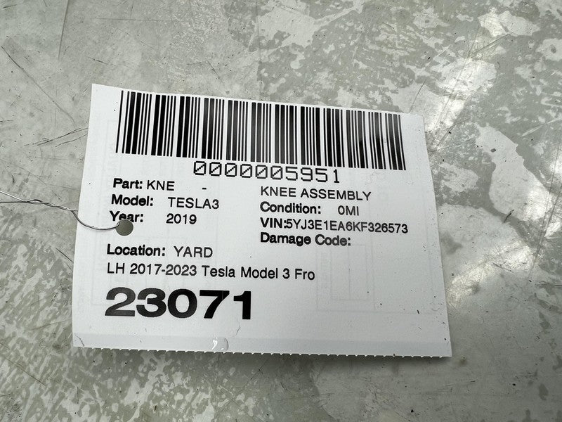 1044661-B 2017-2023 Tesla Model 3 Front Driver Side Spindle Knuckle Rotor Shield Left RWD