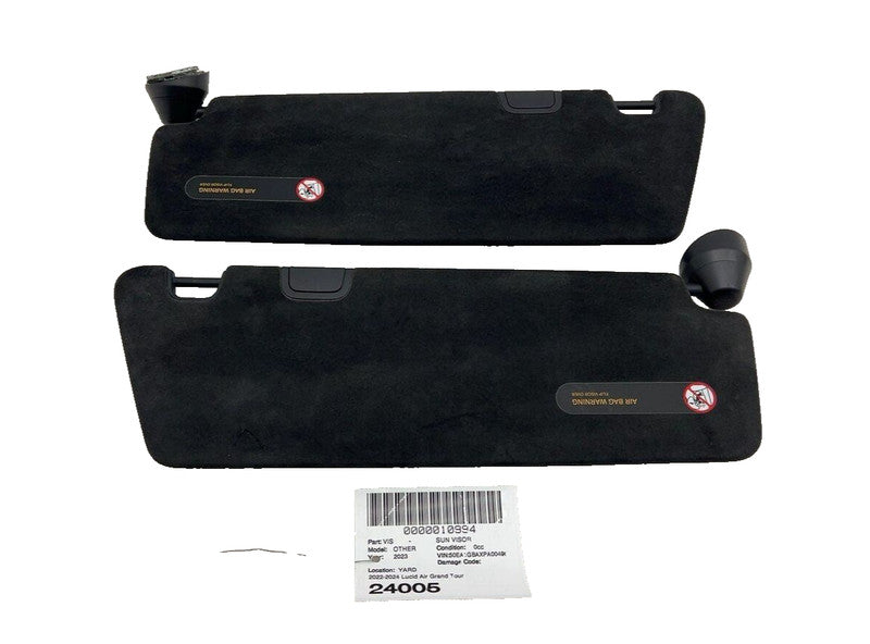 ⭕ 22-24 Lucid Air Grand Touring PAIR Left & Right Sunvisor Alcantara S