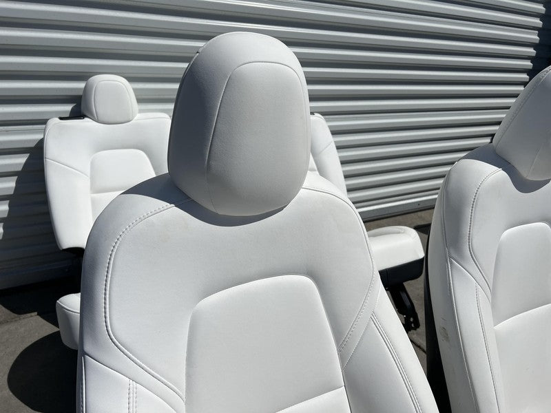 ⭕ 2020-2022 Tesla Model Y Complete Front & Rear Interior Seat Cushion Assy White