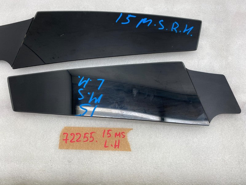 14942 12-15 Model S Left & Right Side B-Pillar Molding Applique Glass Trim 14942/14941