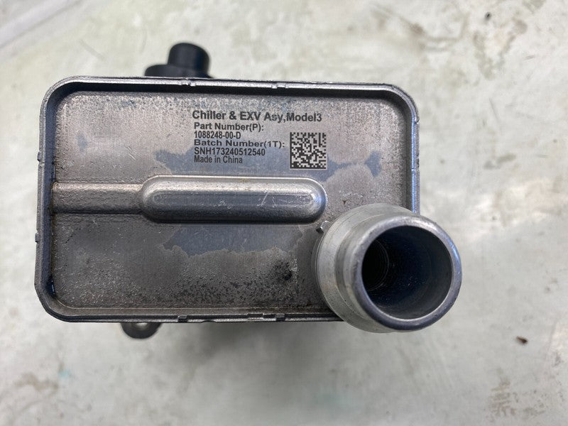 1088248 00 D ⭕ 2017-2023 Tesla Model 3 M3 Chiller EXV Oil Fluid Cooler Assembly 1088248-00-D