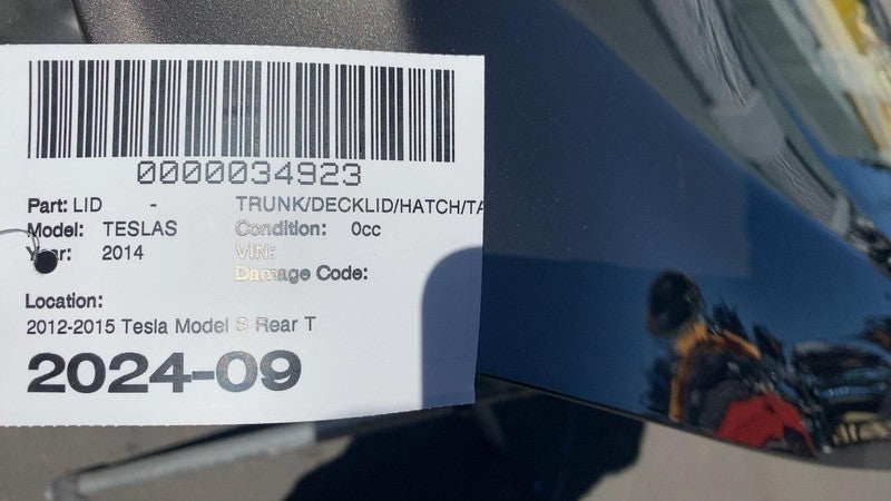 ⭕ 2012-2015 Tesla Model S Rear Trunk Liftgate Hatch Panel w/ Window Gl