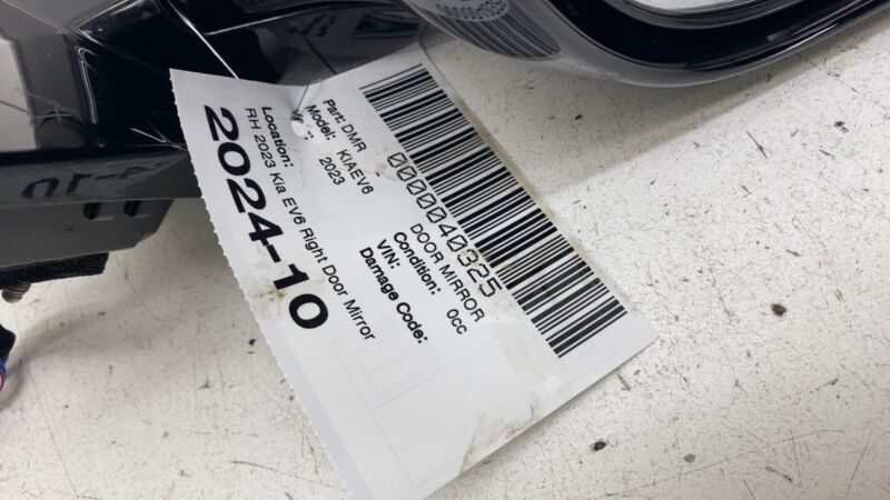 Does not apply 2022 2023 Kia EV6 Front Passenger Side Exterior Rear View Door Mirror Right Assy