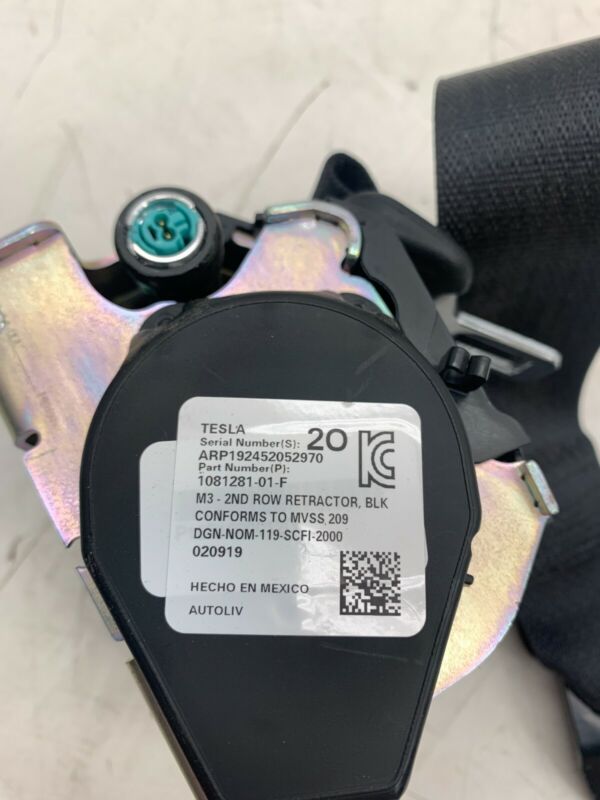 1081281-01-F ⭕ 2017-2022 Tesla Model 3 Rear Passenger Seat Belt Retractor Right 1081281-01-F