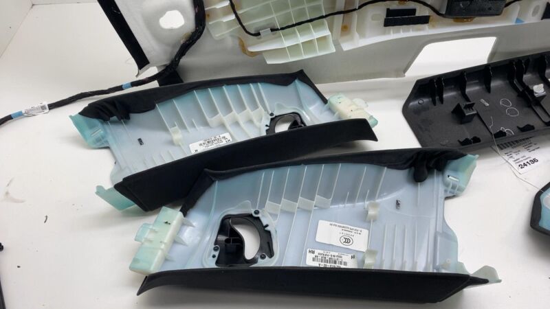 1039464-02-C 2016-2020 Tesla Model S SET of Ceiling Headliner Sunvisor Upper A + B + C-Pillar