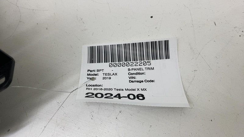 103595417I ⭕ 2016-2020 Tesla Model X Right B-Pillar Lower Trim Cover Panel OEM 1035954-17-I
