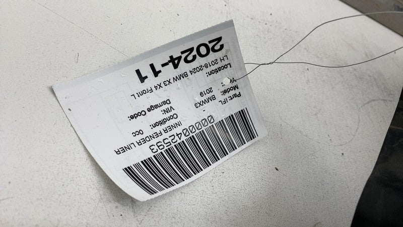 51717394815 ⭕ 18-24 BMW X3 X4 Front Left Forward Inner Fender Liner Splash Shield 10799510