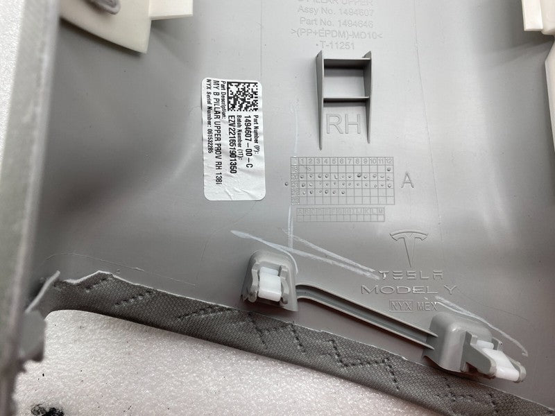 149460600C ⭕ 20-23 Model Y PAIR Left & Right B-Pillar Upper Trim 1494606-00-C/1494607-00-C