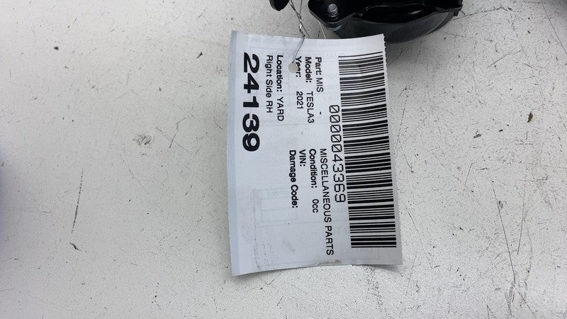 108127901H 2017-2023 Tesla Model 3 Front Passenger Side 1st Row Seat Belt & Retractor Right