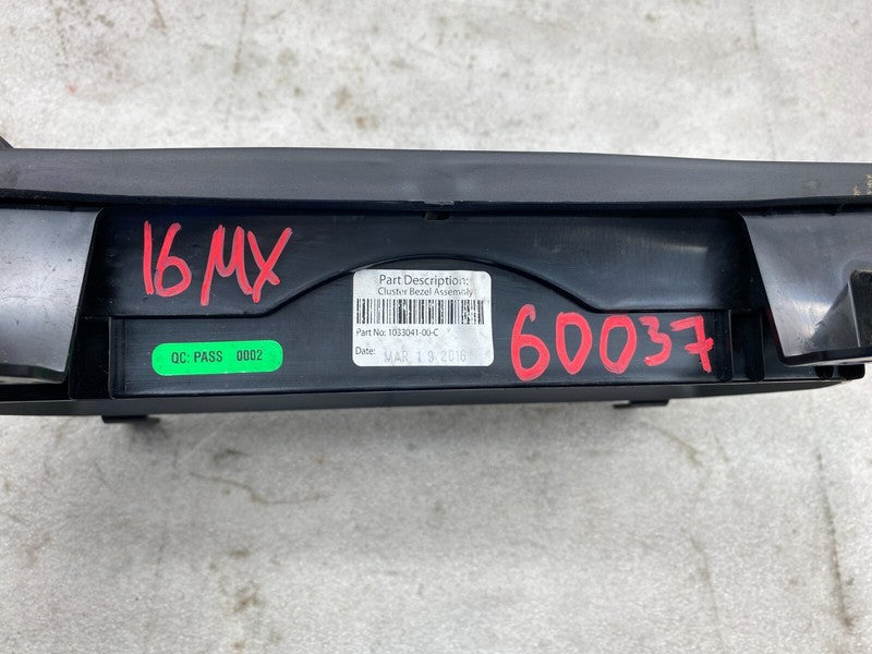 1033041 00 C ⭕ 12-20 Model S X Speedometer Gauge Trim Instrument Cluster Bezel 1033041-00-C