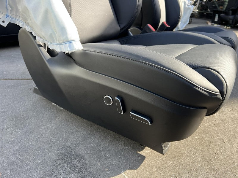 ⭕ 21-23 Tesla Model S Left & Right Front Bucket Seat + Rear 2nd Row Seat Black