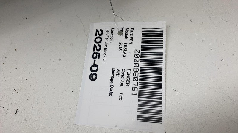 ⭕2012-2020 Tesla Model S Front Driver Side Fender Shell Panel Left LH Black PBSB