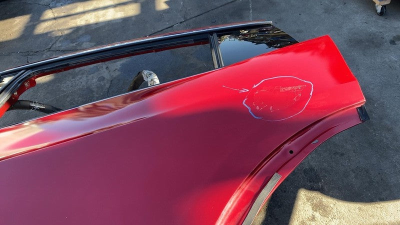 1028790-E0-K ⭕ 2016-2023 Tesla Model X Rear Driver Side Falcon Door Shell Panel LH Red - PPMR