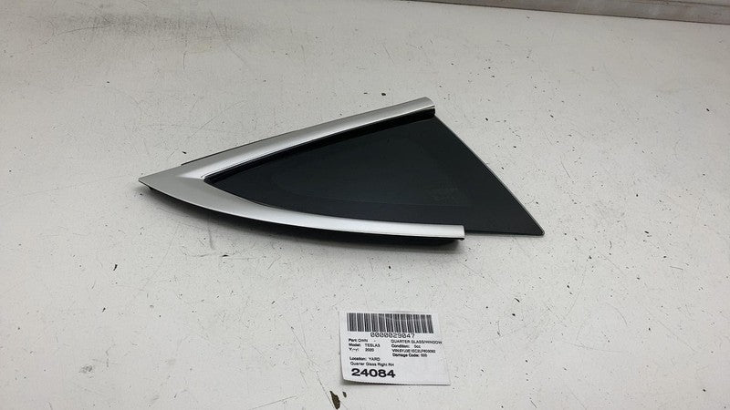 1080706-00 ⭕ 2017-2020 Tesla Model 3 Rear Side Quarter Fixed Window Glass Right OEM 1080706