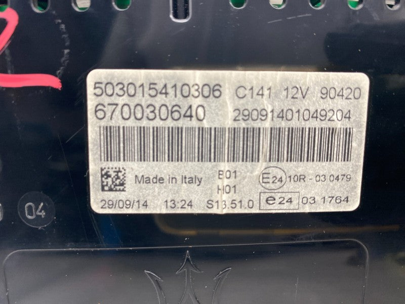 503015410306 ⭕ 14-17 Maserati Ghibli Speedometer Instrument Cluster Analog Display 670030640