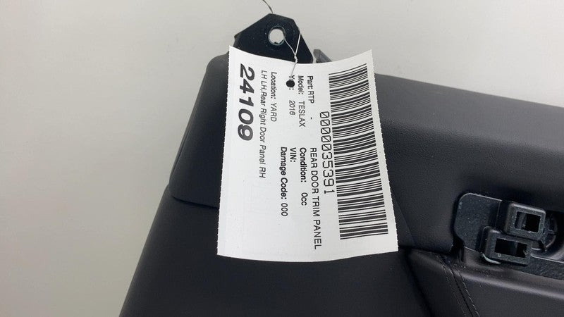 1037521-14-E ⭕16-20 Tesla Model X Rear Right Interior Door Panel Trim Card Cover 1037521-14-E