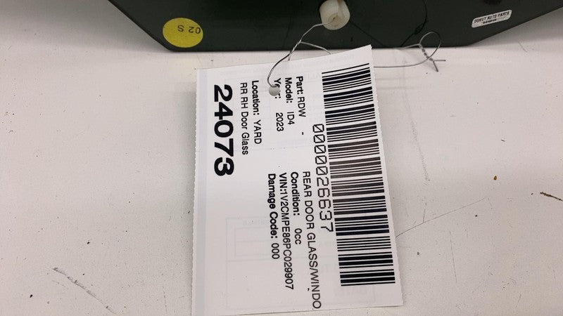 E9 43R-004596 ⭕ 2023 Volkswagen ID.4 Rear Passenger Side Door Window Glass Right Assembly OEM