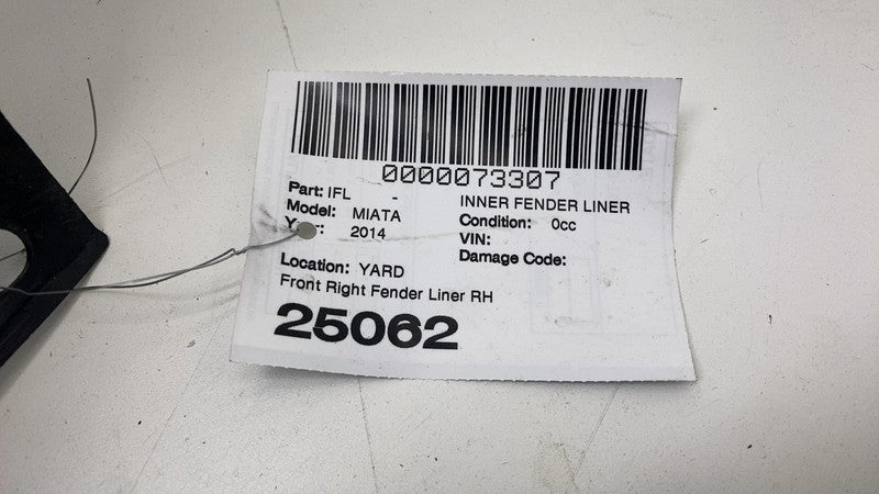 NE5156130 ⭕ 2006-2015 Mazda MX-5 Miata Front Right Fender Liner Splash Shield RH NE5156130