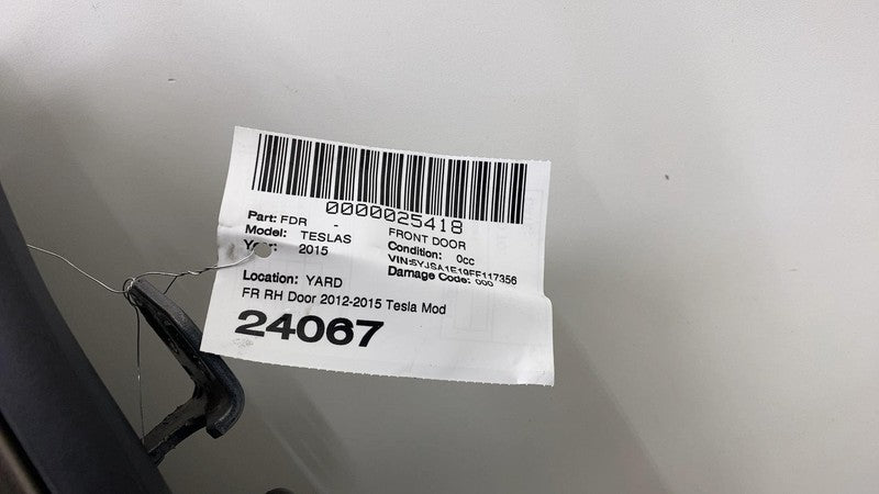 ⭕ 2012-2015 Tesla Model S Front Passenger Side Door Shell Panel Right 