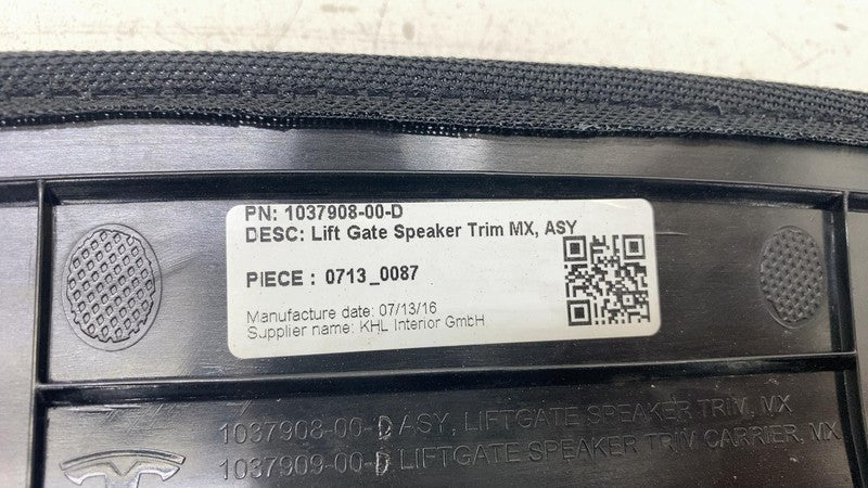 ⭕ 2016-2020 Tesla Model X Rear Liftgate Speaker Trim Carrier Assy 1037